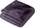 Bare Home Fleece Blanket - Twin/Twin Extra Long - Ultra-Soft Lightweight for Bed, Sofa, and Couch - Luxury Microplush - Cozy Warm Blanket (Twin/Twin XL, Eggplant)