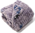 Minky Designs Blueberry Minky Blanket – Ultra Soft Faux Fur Throw Blanket for Couch, Bed & Home – Fluffy, Warm & Luxurious – Chic Collection (Large, 60x72)