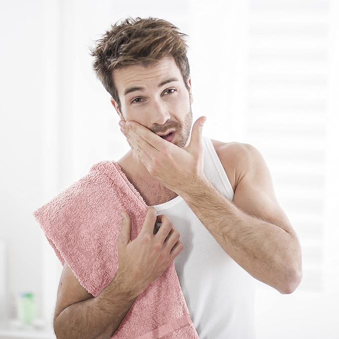 Utopia Towels, Salon Towel, Pack of 24, Not Bleach Proof, 16 by 27 Inches, Highly Absorbent Cotton Towels for Hand, Gym, Beauty, Spa, and Home Hair Care, Dusty Pink