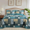 BEDIFANY Cotton California King Size Quilt Set, Lightweight Bedspread Oversized King Coverlet, Soft Farmhouse Quilt Bedding Sets for Bed Decorations for All Seasons (3 Pieces, Blue)