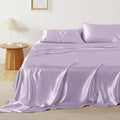 Bedsure Satin Sheets Full Size - 4 Piece Silky Bedsheets with 15 Inches Deep Pocket Fitted Bedsheet,1 Flat Sheet, 2 Satin Pillowcases, Good for Hair & Skin (Full, Lavender)