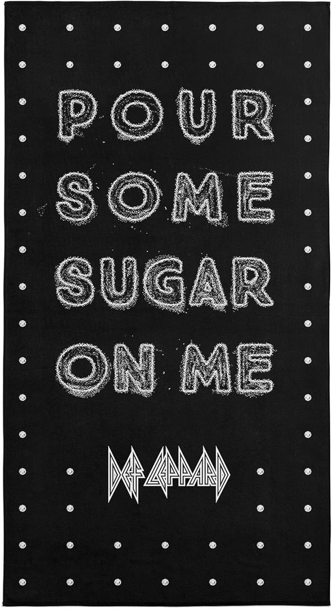 Northwest Def Leppard Sugar Beach Towel, Rock and Roll Pool and Bath Towel, Soft and Absorbent, Quick Dry, 30 x 60 inches