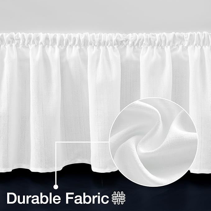 Bed Skirt King/California King Bed Skirt Wrap Around Ruffled Box Spring Cover, Easy Install, Washable 15" Drop Elastic Dust Ruffle by Casual Living, 78-inch x 80-inch, White