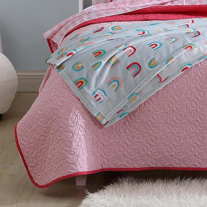 Eddie Bauer - Twin Quilt Set, Reversible Kids Bedding with Matching Sham, Ideal for Toddler Bedding Set (Garden Pink, Twin)