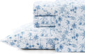 Tommy Bahama - Queen Sheets, Super Soft Cotton Percale Bedding Set with Matching Pillowcases, Crisp & Cool, Coastal Room Essentials (Surfside Blue, Queen)