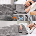 OMYSTYLE Reversible Weighted Blanket 48''x72'' 15lbs for Adults, Warm Short Plush and Cool Tencel Fabric Double-Sided Weighted Blanket for All Season Use - Carry Bag Included