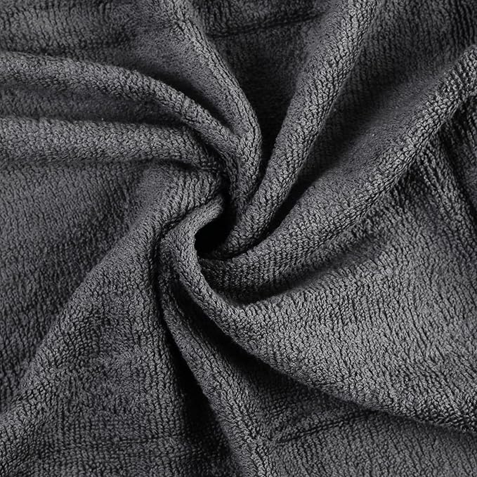 TOALLA_ Bath Towels_30x60_Pk 6_Dark Grey Bath Towels (6-Pack, 30W X 60 L Inches) Dark Grey Color- Cotton Towel for Gym, Bath, Spa, Shaving, Shampoo, for Daily use, Large