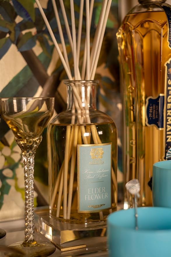 Antica Farmacista Home Ambiance Diffuser - Long-Lasting Reed Scent Diffuser - Luxury Room Freshener Gift - Elderflower, 16.9 fl oz
