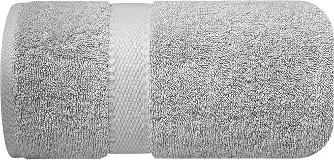 Infinitee Xclusives – Luxury Bath Sheets Towels – 1 Pack 600 GSM (35X70 Inches) – 100% Ring Spun Cotton Large Bath Towels for Bathroom (Charming Grey, Bath Sheets - Pack 1)