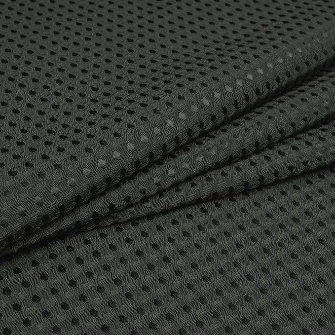 Barossa Design Waffle Weave Shower Curtain Hotel Luxury Spa, 230 GSM Heavy Duty Fabric & No Blowing, Water Repellent and Machine Washable - Graphite Gray, 71"x72"