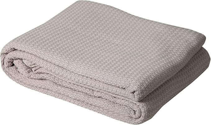 DOLLCENT 100% Cotton California King Size Blanket For Bed, Premium Combed Lightweight Blankets, Washed Breathable Cozy Bed Throw Blanket, Sand Cal King Cotton Blankets For All Season: Sand (102"x108")