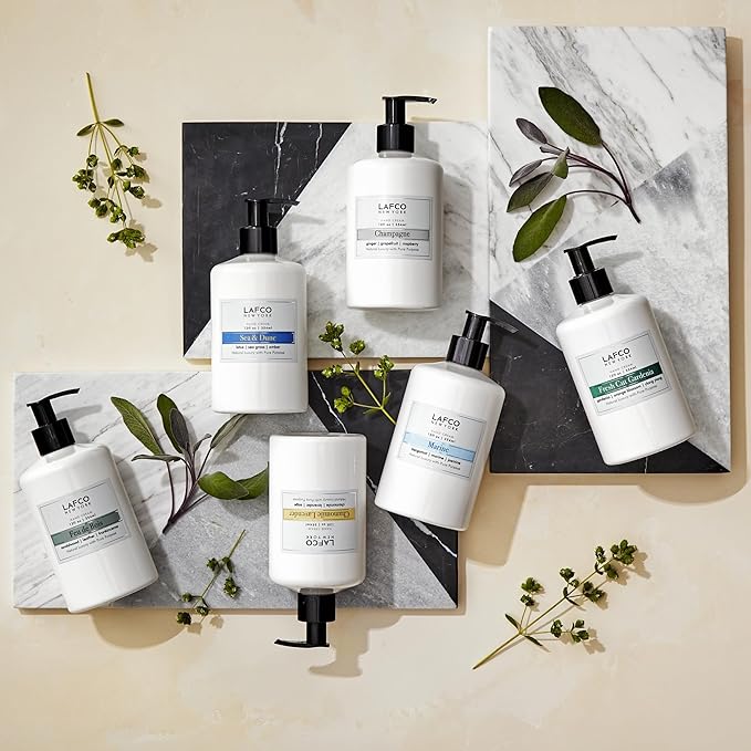 LAFCO New York Hand Cream, Champagne - 12 oz - Restores & Repairs Skin - All Skin Types - Hypoallergenic, Synthetic Free & Cruelty Free - Made in Italy