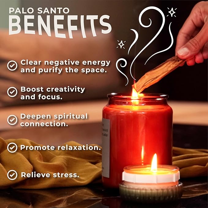 Palo Santo Premium Sticks (8) Smudging Incense Certified Pure Ethically and Sustainably Harvested from Fallen Trees in Peru (NOT Ecuador). Protection, Meditation, Healing, Spiritual Cleansing