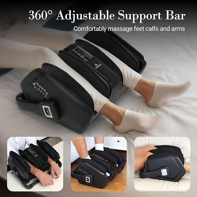 Shiatsu Foot Massager with Heat, FSA Eligible HSA Electric Foot Calf Massager with Remote, Multi-Level Compression Deep Kneading Feet Massage Machine for Neuropathy Plantar Fasciitis Circulation