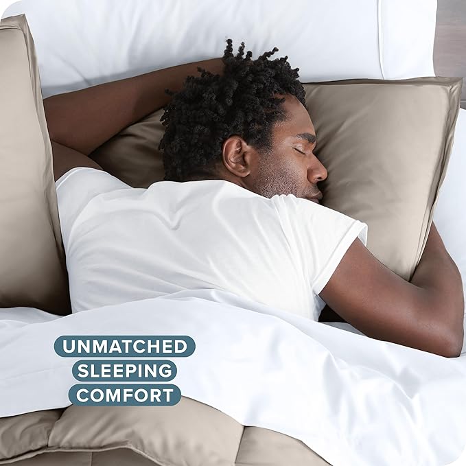 Bare Home Bedding Duvet Cover Extra Long Size - Premium 1800 Super Soft Collection - Lightweight, Cooling - Soft Breathable Bedding Duvet Cover (Twin/Twin XL, Khaki)