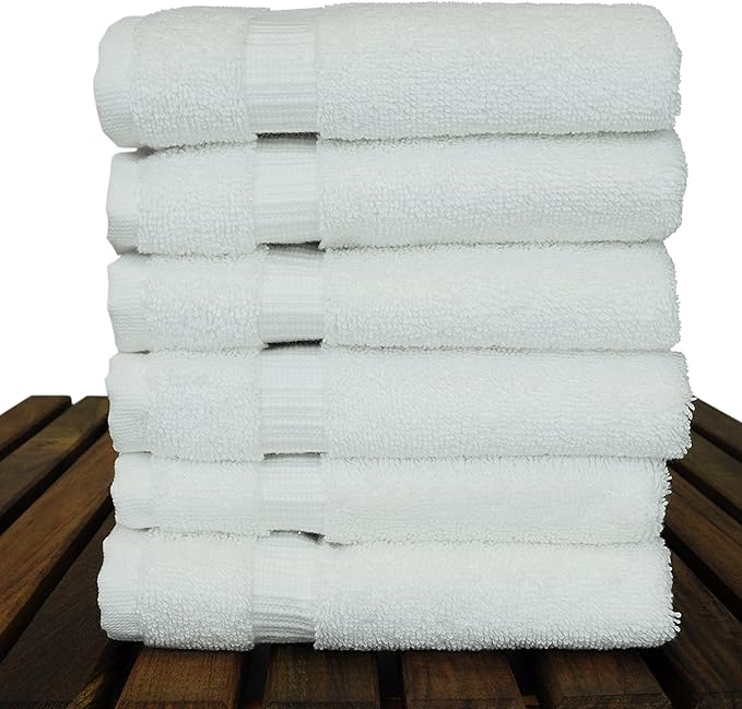 BC BARE COTTON 1 Eco Products (Washcloths - Set of 6, White)
