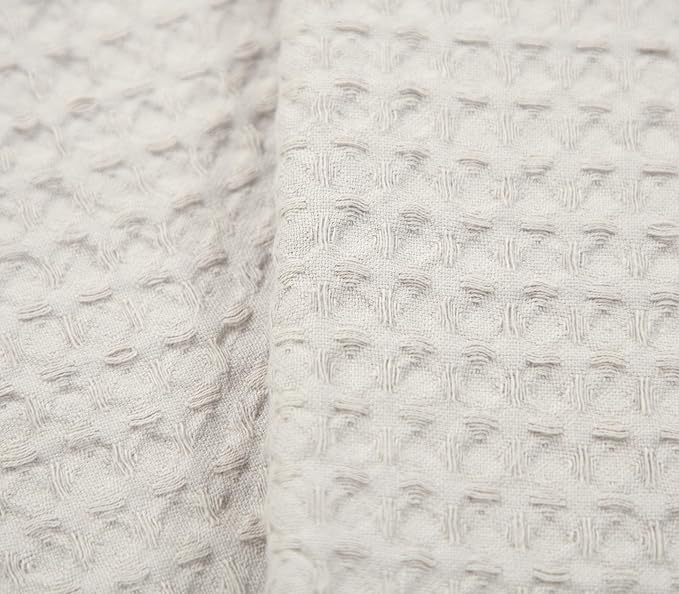 HILLFAIR 100% Combed Cotton Blanket–102x108 Inch California King Size Bed Blankets– Warm Soft All Season Breathable Blankets– Extra Large Oversized California King Blanket- Ivory King Cotton Blankets