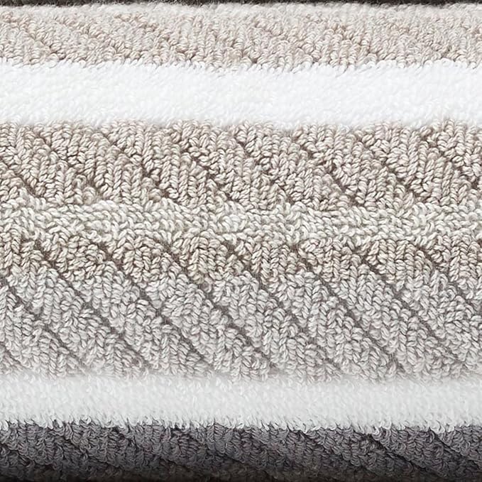 Tommy Bahama - Bath Towels, 100% Highly Absorbent Yarn Dyed Cotton, Low-Linting & Fade-Resistant, Medium Weight Towel Set (Ocean Bay Grey, 3 Piece)