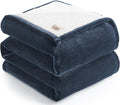 UGG Ariana Full/Queen Blanket Fleece Fluffy Reversible Soft Fuzzy Bedding Cozy Plush Warm Oversized Blanket Machine Washable Bedroom Decor for Big Couch or Bed, 90-inch x 90-inch, Navy Blue