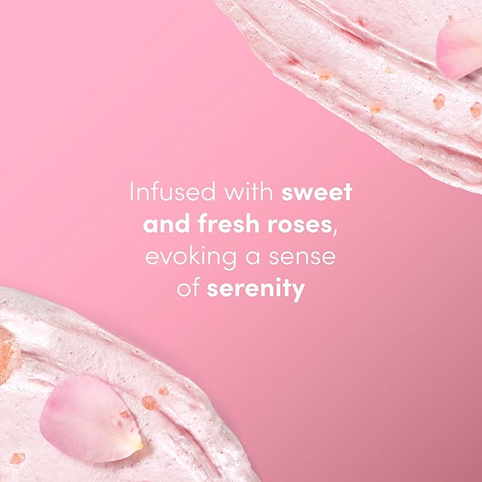 Dove Himalayan Salt & Rose Oil Body Scrub Exfoliates and Deeply Nourishes for Smooth, Radiant Skin 15 oz