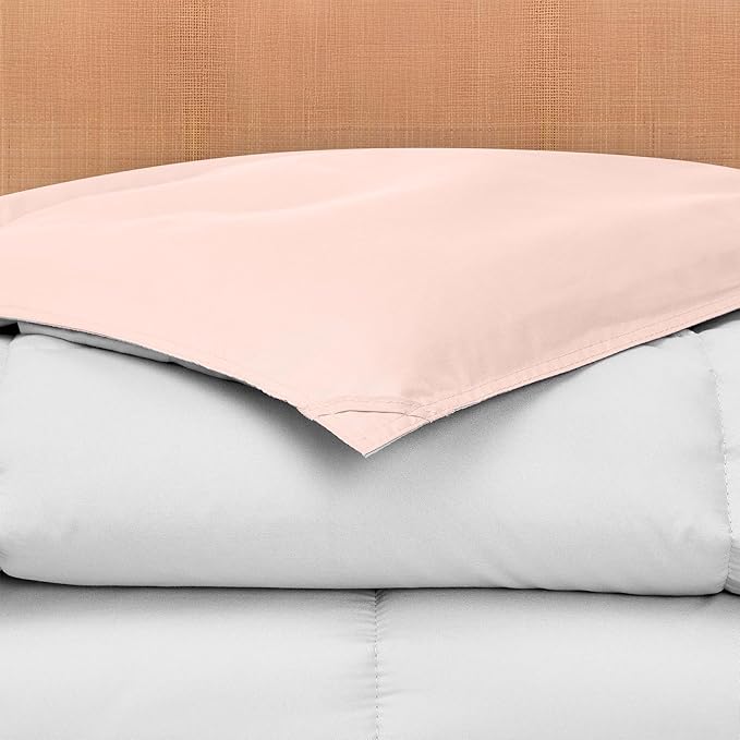 Modern Threads Down Alternative Reversible Comforter Blush/White California King