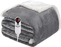 Electric Heated Blanket Full Size 72"x84", Soft Flannel with Overheat Protection, 6 Adjustable Heat Settings & 10-Hour Auto-Off Timer, Fast Heating for Winter Comfort, Light Gray