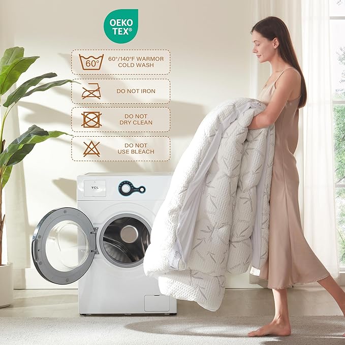 100% Waterproof King Size Mattress Topper, Thick Pillow Top Mattress Pad，Up to 21 Inch Deep Pocket,Soft Breathable Mattress Pad for Back Pain, Protector Cover(White)