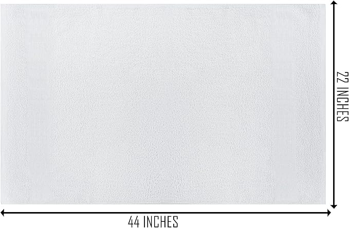Pack of 24 White Bath Towels - Economy Cheap 22x44 Inches - Lightweight Quick Drying Towels Sets for Commercial Uses, Gym, Salon, Spa & Hair