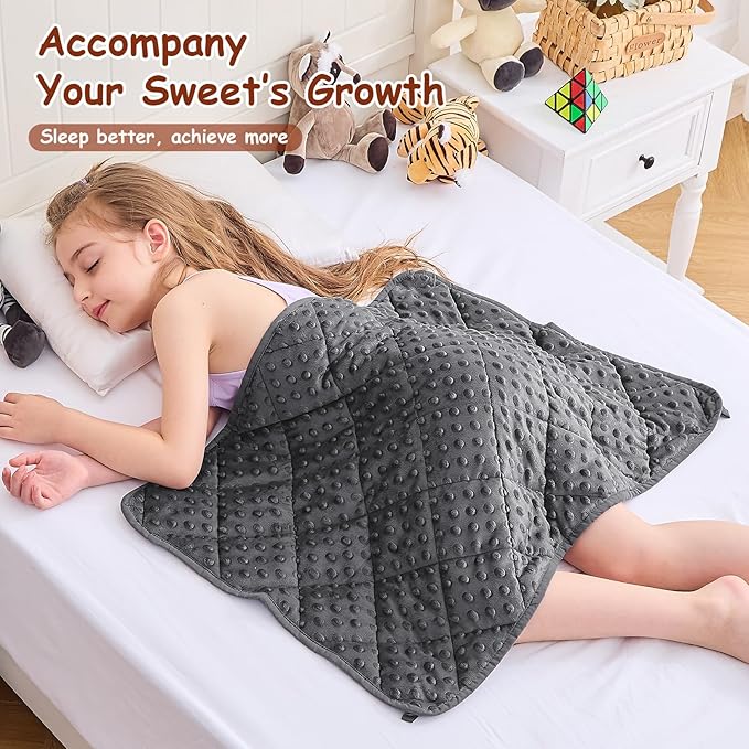 yescool Weighted Lap Pad 2 lb Weighted Lap Blanket, Small Lap Blanket Cooling Heating Weighted Throw Blankets, Minky Blankets Gift for Travel Indoor Outdoor, 20 * 30in