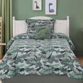 Twin Comforter Set for Boys-3 Pieces Dinosaur Glow in The Dark Twin Bedding Sets for Kids,1 Comforter,1 Sham and 1 Decor Pillow