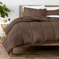 Bare Home Comforter Set - Full Size - Ultra-Soft - Goose Down Alternative - Premium 1800 Series - All Season Warmth (Full, Cocoa)