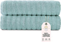 Classic Turkish Towels CTT Premium 2 Pack Bath Towels Set, Made with 100% Turkish Cotton, Spa & Hotel, Quick Drying Towels, Absorbent & Comfy | 27"x54" (Spa Green)