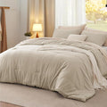 Bedsure King Size Comforter Set, Sand Soft Prewashed Bedding for All Seasons, 3 Pieces GentleSoft™ Warm Down Alternative Bed Set, 1 Lightweight Comforter (104"x90") and 2 Pillowcases (20"x36")