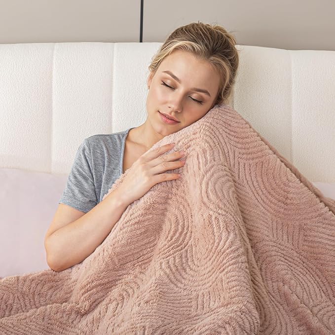 Heated Blanket King Size - 100"x90" Cozy Soft Jacquard Heating Blanket with 4 Heat Levels & 10 Hours Auto-Off, Jacquard Fleece, Overheating Protection, Warm Gifts, Brown