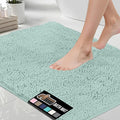 GORILLA GRIP Bath Rug Mat 36x24, Soft Absorbent Chenille, Quick Dry Microfiber Mats, Rubber Backing Washable Shower Floor Rugs, Bathmat Runner, US Designed Bathroom Home Decor Accessories Seablue