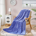 Heated Blanket Twin Size 62" x 84" - Soft Flannel Sherpa Electric Blanket Twin with 9 Heating Levels & 2-10H Auto Off, Machine Washable, Warm Gift for Grandma, Purple