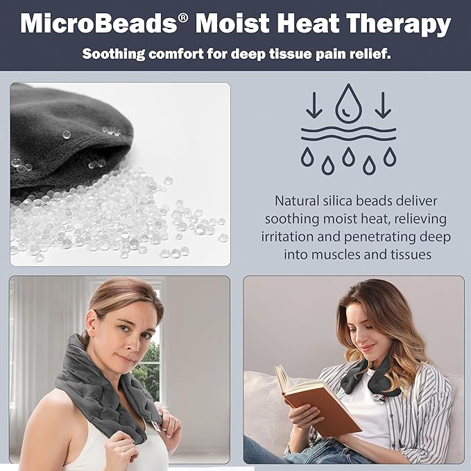 Core Products MicroBeads Moist Heat Therapy Pack - Great Holiday Gift - Cervical 5" X 25"