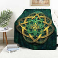 Celtic Knot Throw Blanket, Irish Style Celtic Knot Gifts for Men and Women, Soft Fleece, Lightweight & Cozy Decorative for Couch Sofa Bed, Living Room Decor, 40x50 Inches