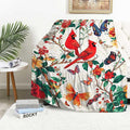 Red Cardinal Throw Blanket | Bird Blanket for Men and Women | Soft, Warm and Cozy Home Decor for Sofa, Couch, Bed and Living Room | 40"x50"
