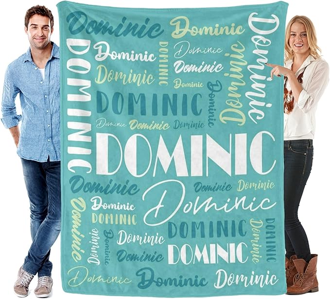 Name Blanket Personalized Blanket for Adult Kids Flannel Customize Throw Blanket Custom (Color 20, 40 x 50 Inches)