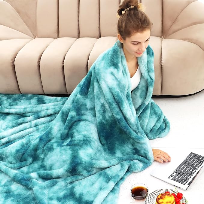 obinsm Warm Blanket Green Soft Fleece Blankets Throw Blankets for Bed