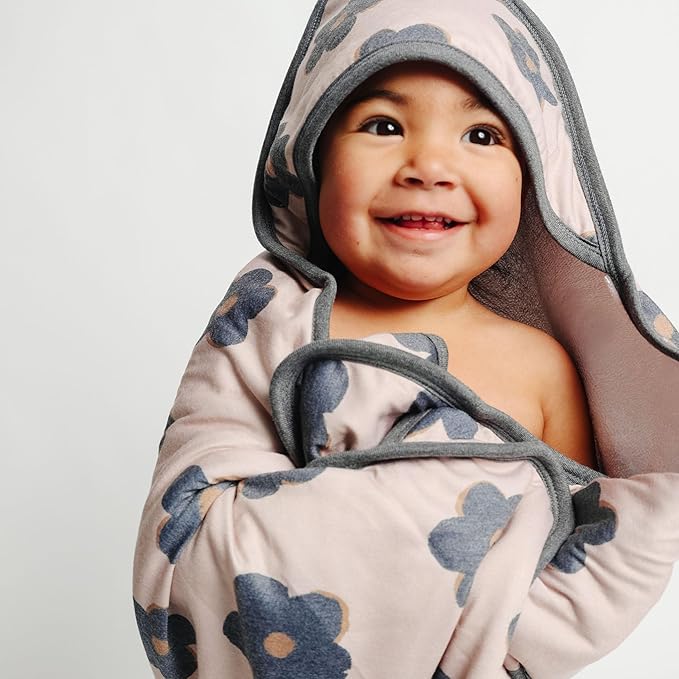 Premium Knit Hooded Bath Towel "Gemma in Tan" by Copper Pearl