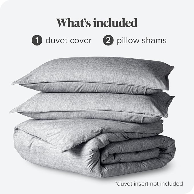 Bare Home Bedding Duvet Cover King Size - Premium 1800 Super Soft Collection - Lightweight, Cooling - Soft Breathable Bedding Duvet Cover (King, Heathered Charcoal)