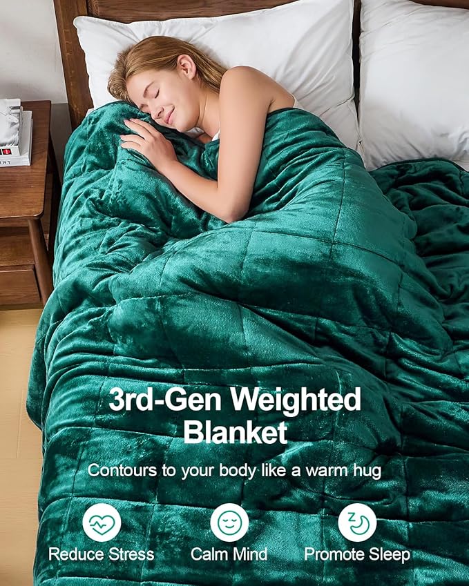 Super Fuzzy Soft Sherpa Fleece Weighted Blanket, 20 lbs Dual Sided Fluffy Heavy Weighted Blankets for Adults - No Bunching with Double Layers of Soft Inner Lining (60"x 80", 20 Pounds)