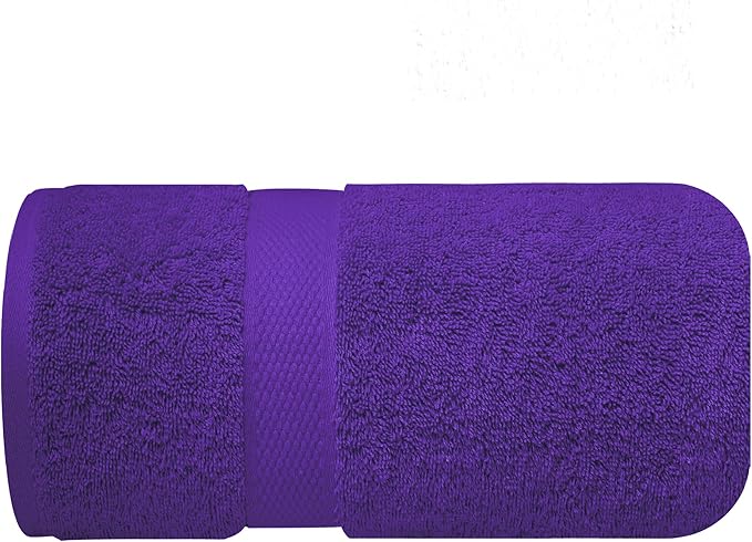 Infinitee Xclusives – Luxury Bath Sheets Towels – 1 Pack 600 GSM (35X70 Inches) – 100% Ring Spun Cotton Large Bath Towels for Bathroom (Profound Purple, Bath Sheets - Pack 1)