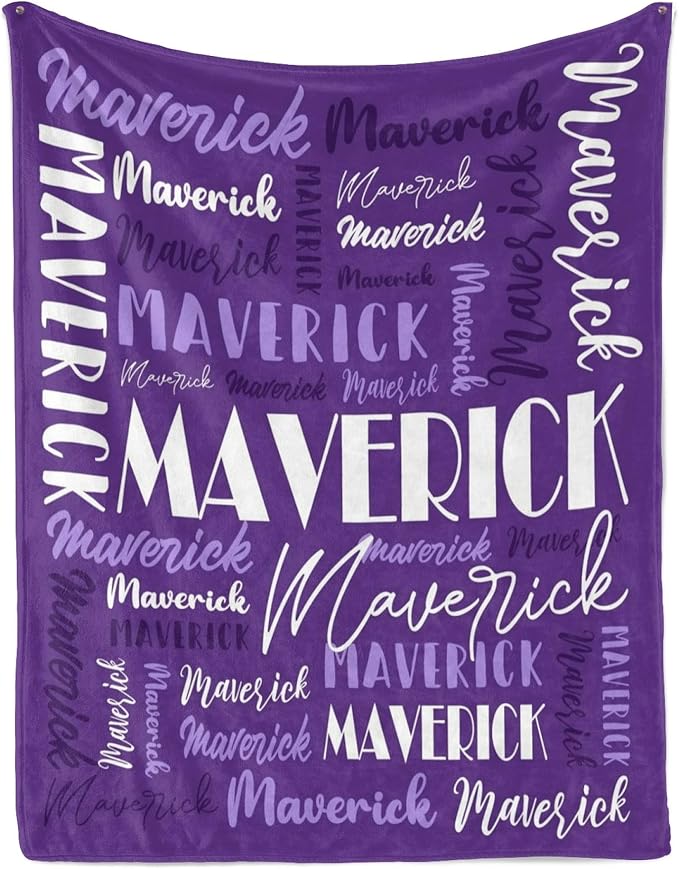 Name Blanket Personalized Blanket for Adult Kids Flannel Customize Throw Blanket Custom (Color 17, 50 x 60 Inches)