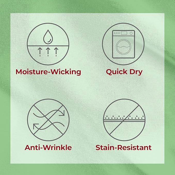 Mellanni Split King Sheets Set - 5 PC Iconic Collection Bedding - Hotel Luxury, Extra Soft, Cooling Bed Sheets - Wrinkle, Fade, Stain Resistant (Split King, Pistachio)