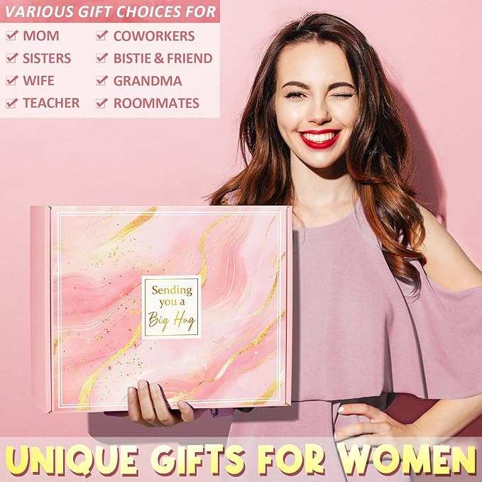 Birthday Gifts for Women Self Care Gifts Get Well Soon Gifts, Rose Relaxing Spa Gifts Basket Care Package w/ Flannel Blanket 40 OZ Tumbler, Christmas Gifts for Mom Wife Grandma Friends Sisters Her