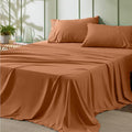 Bedsure California King Sheet Sets - 4 Pieces Soft Cal King Sheets - Breathable & Cooling - Hotel Luxury - Easy Care Polyester Microfiber Bedding for Women, Men, Terracotta