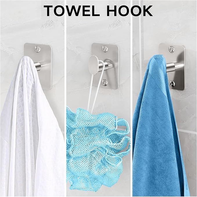 20 Pieces Bathroom Accessories Set, Brushed Nickel Bathroom Hardware Set, 24 inch Towel Bar, Towel Racks for Bathroom, Robe Towel Hooks, Toilet Paper Holder Wall Mounted